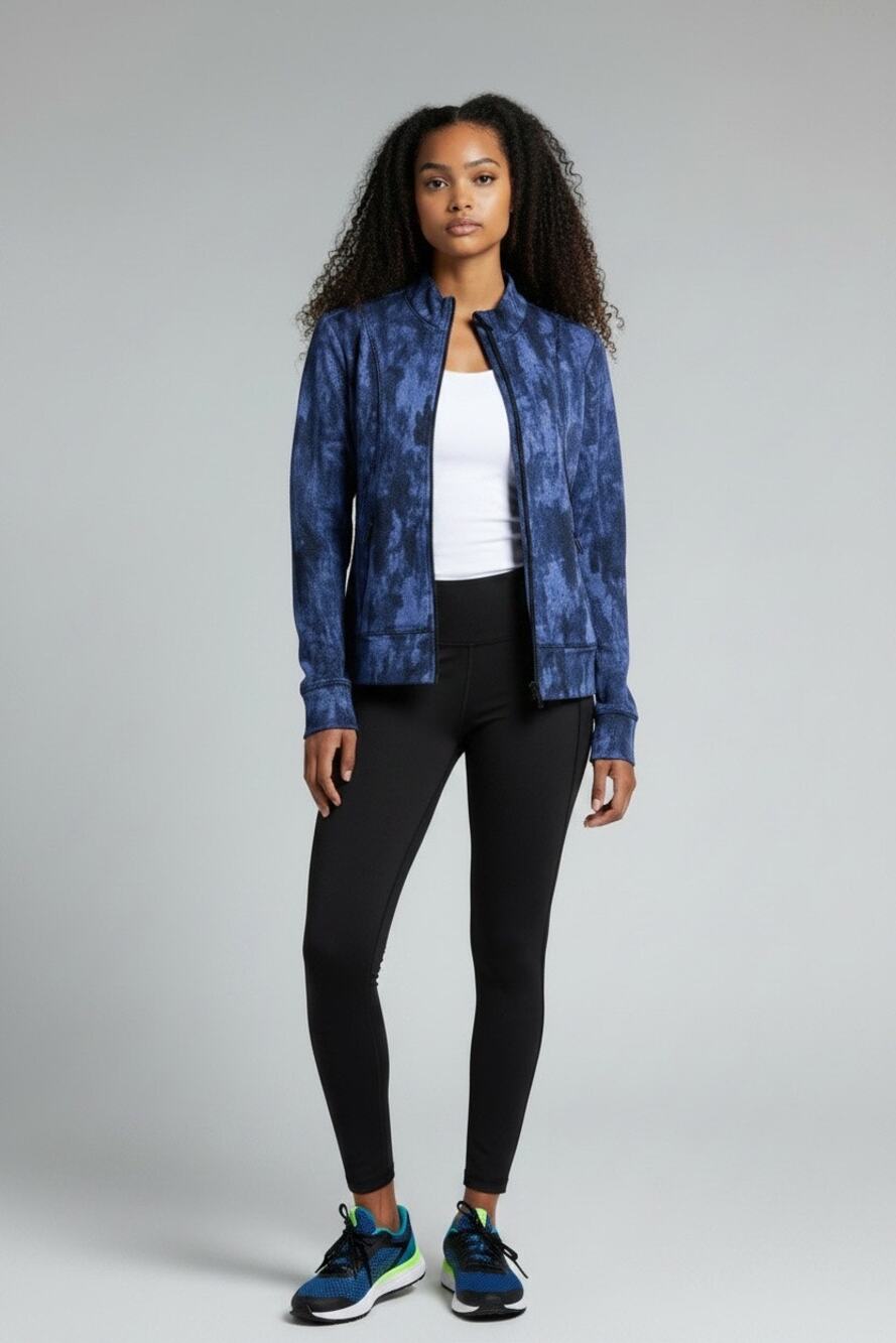 Michael Kors Blue Fitted Active Jacket sz PS